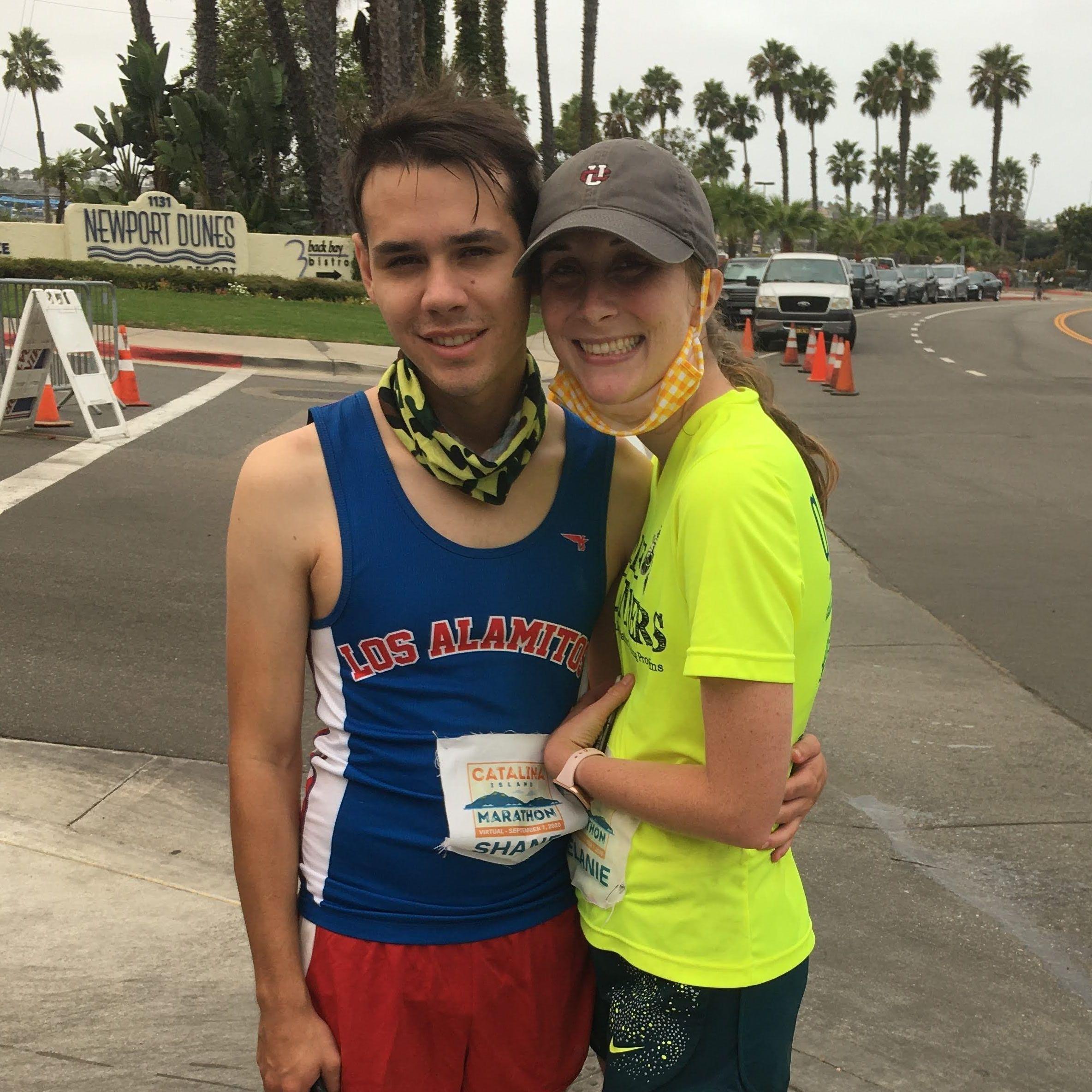 This was after we finished our first ever *virtual* marathon.