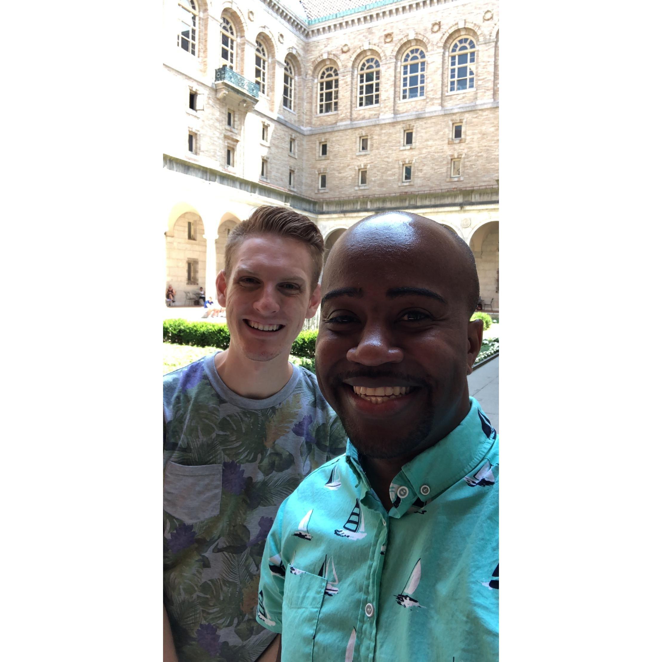 Work schedules can be crazy as a junior flight attendant I wasn't able yo make it home on my day off so Shawn came to Boston to see me!