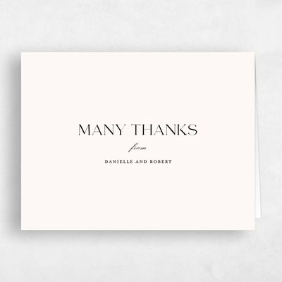Beige Wedding Thank You - Hilltone Landscape