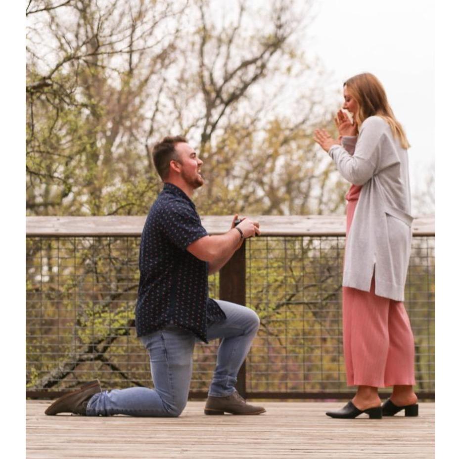 When he said, "Beyonce once said, if you like then you should put a ring on it. Well I liked it, so will you marry me?"