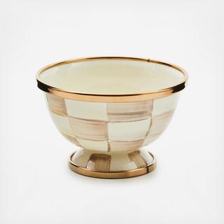 Mocha Check Stainless Steel Little Sugar Bowl