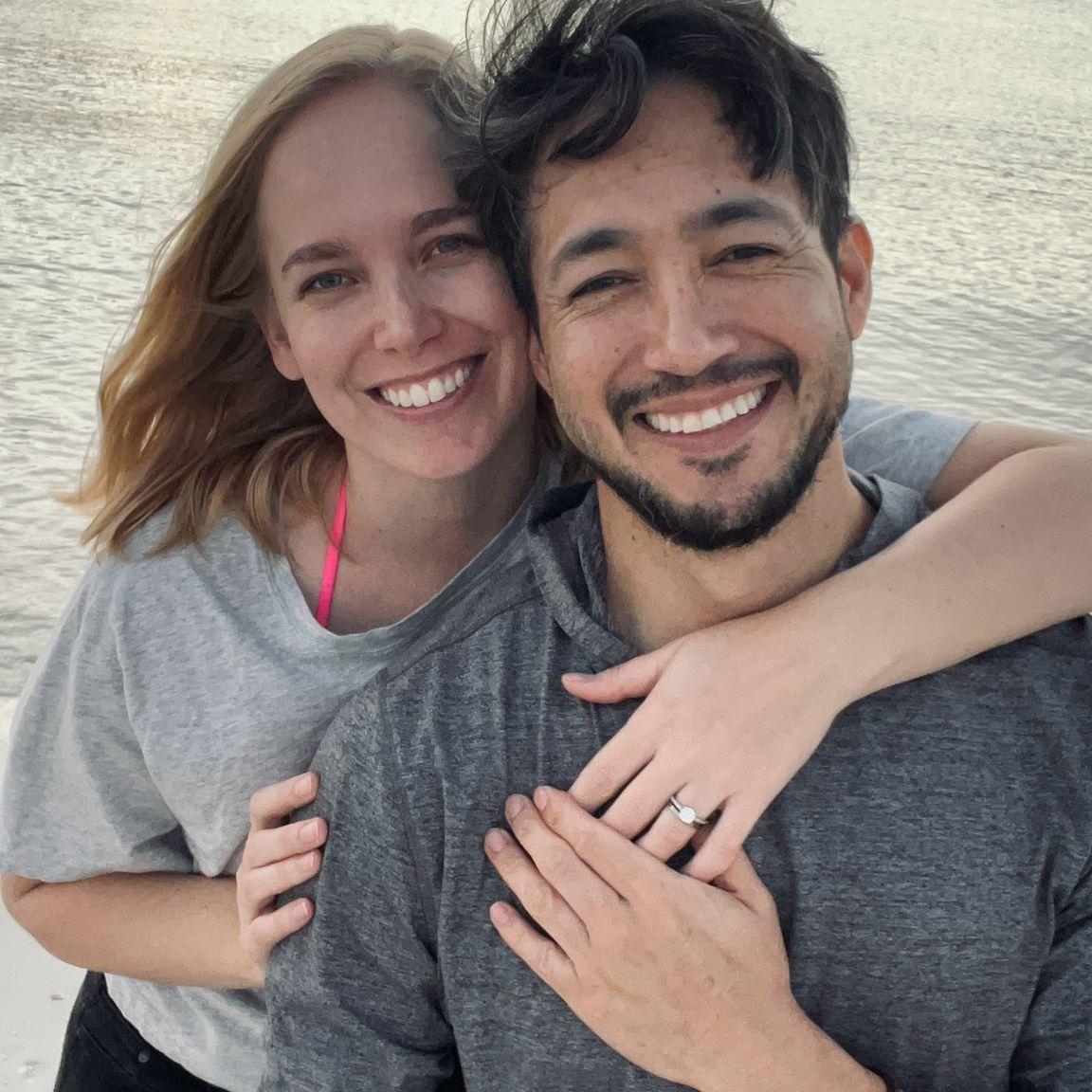 The day after the proposal, we spent an afternoon at Honeymoon Island State Park