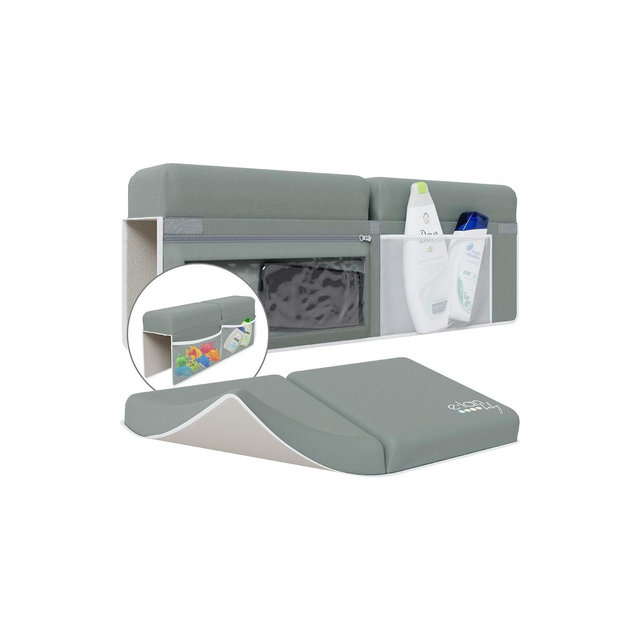 Elan Baby Bath Kneeler and Elbow Rest Pad Set, Non-Slip Design, Includes 4 Toy Pocket Organizers, Waterproof and Easy to Clean