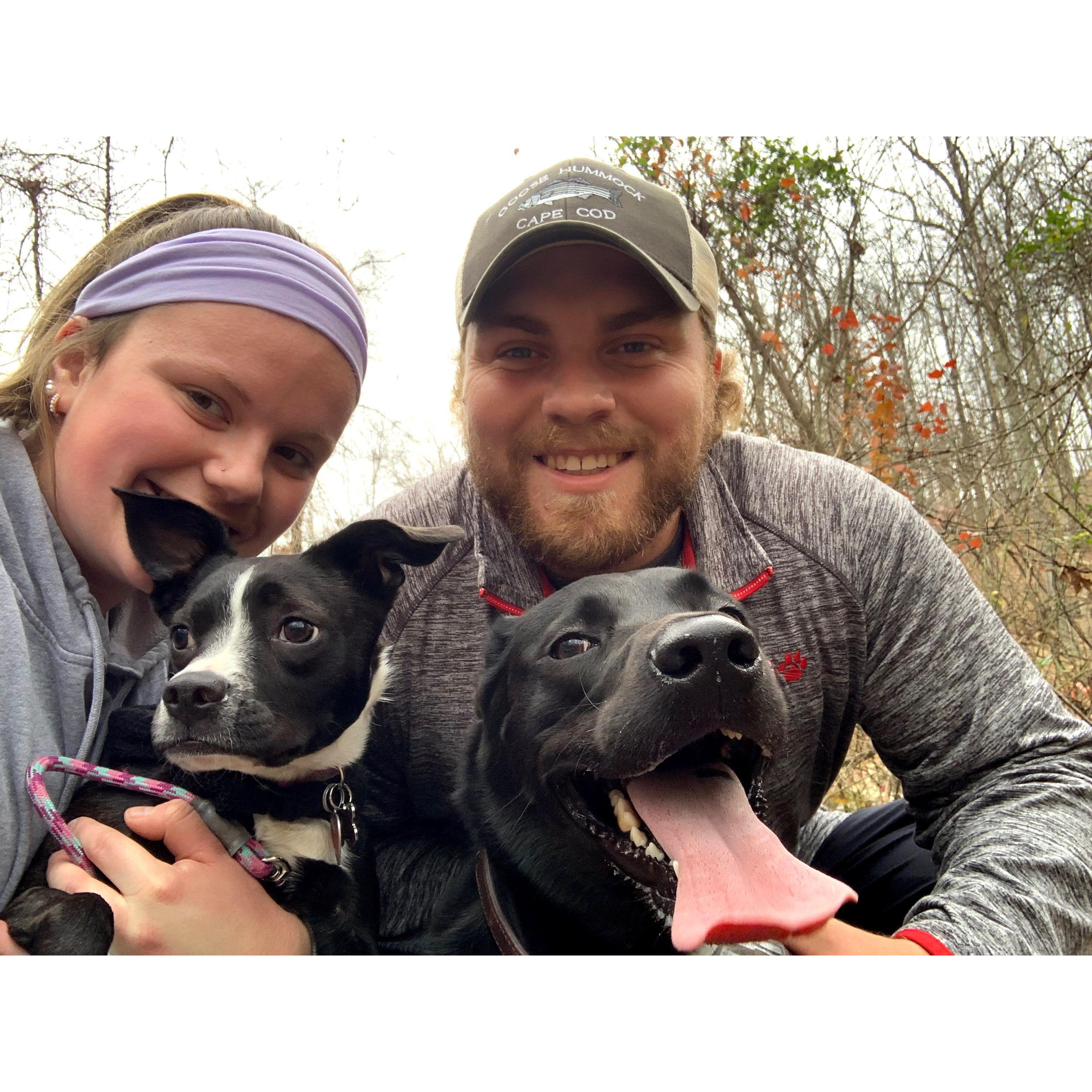 Hiking with our beloved dogs - Rio and Duke!