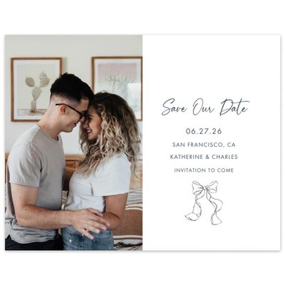 White Spring Wedding Digital Save the Date - Hamilton Photo