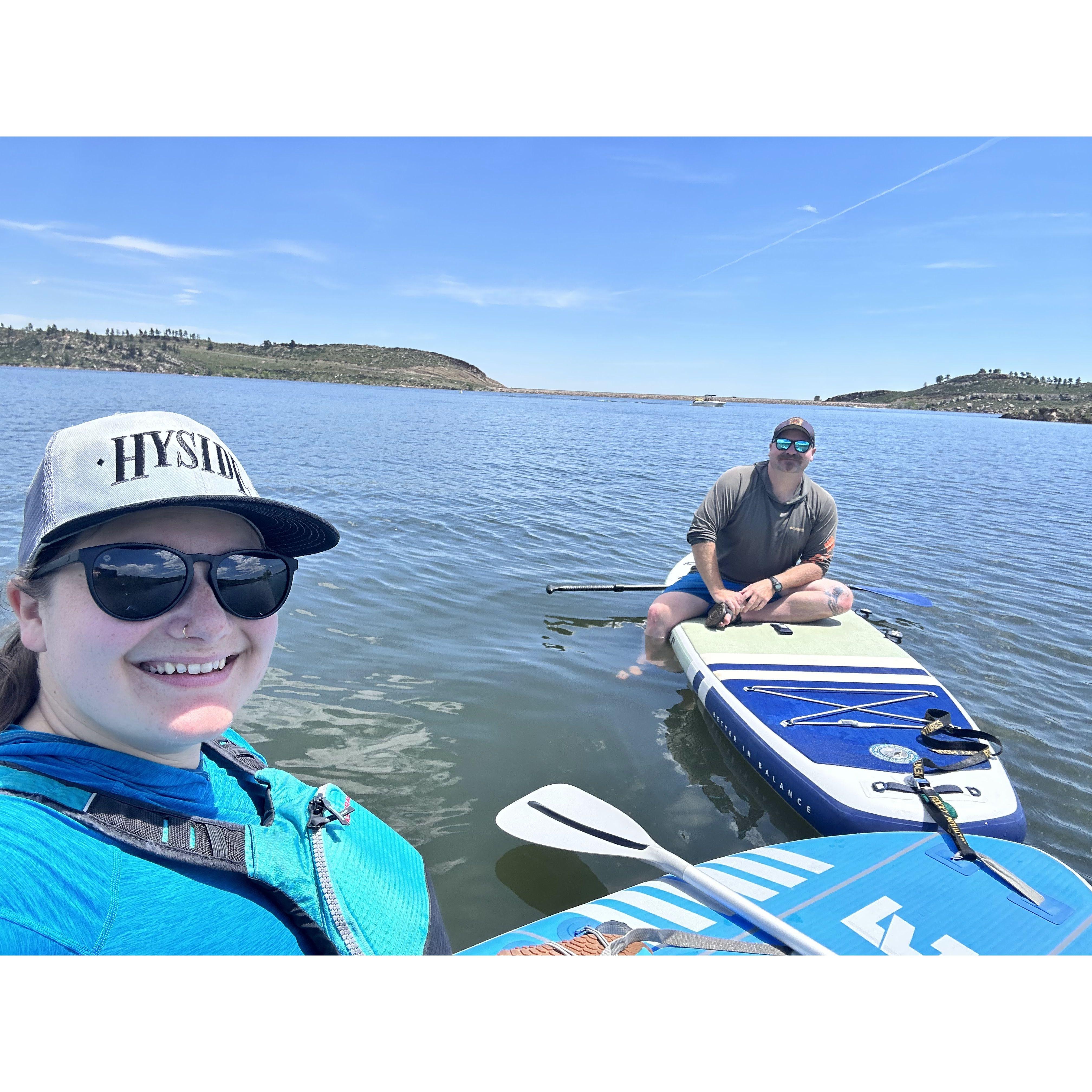 Paddle boarding horsetooth