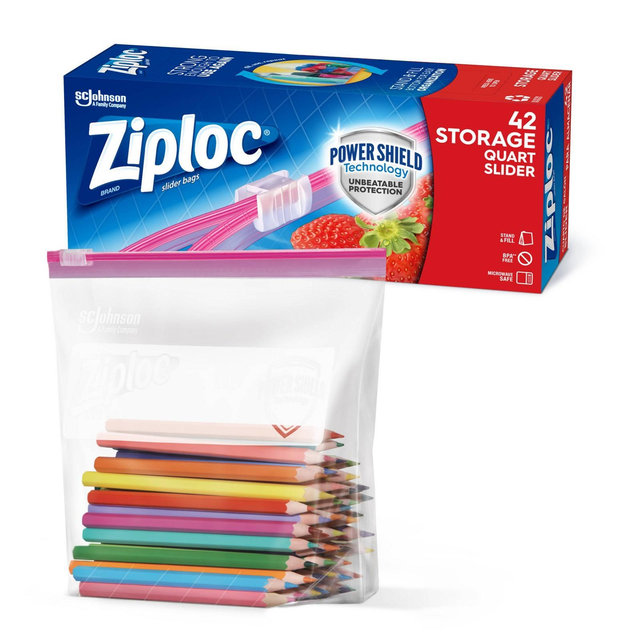 Ziploc Slider Storage Quart Bags - 42ct