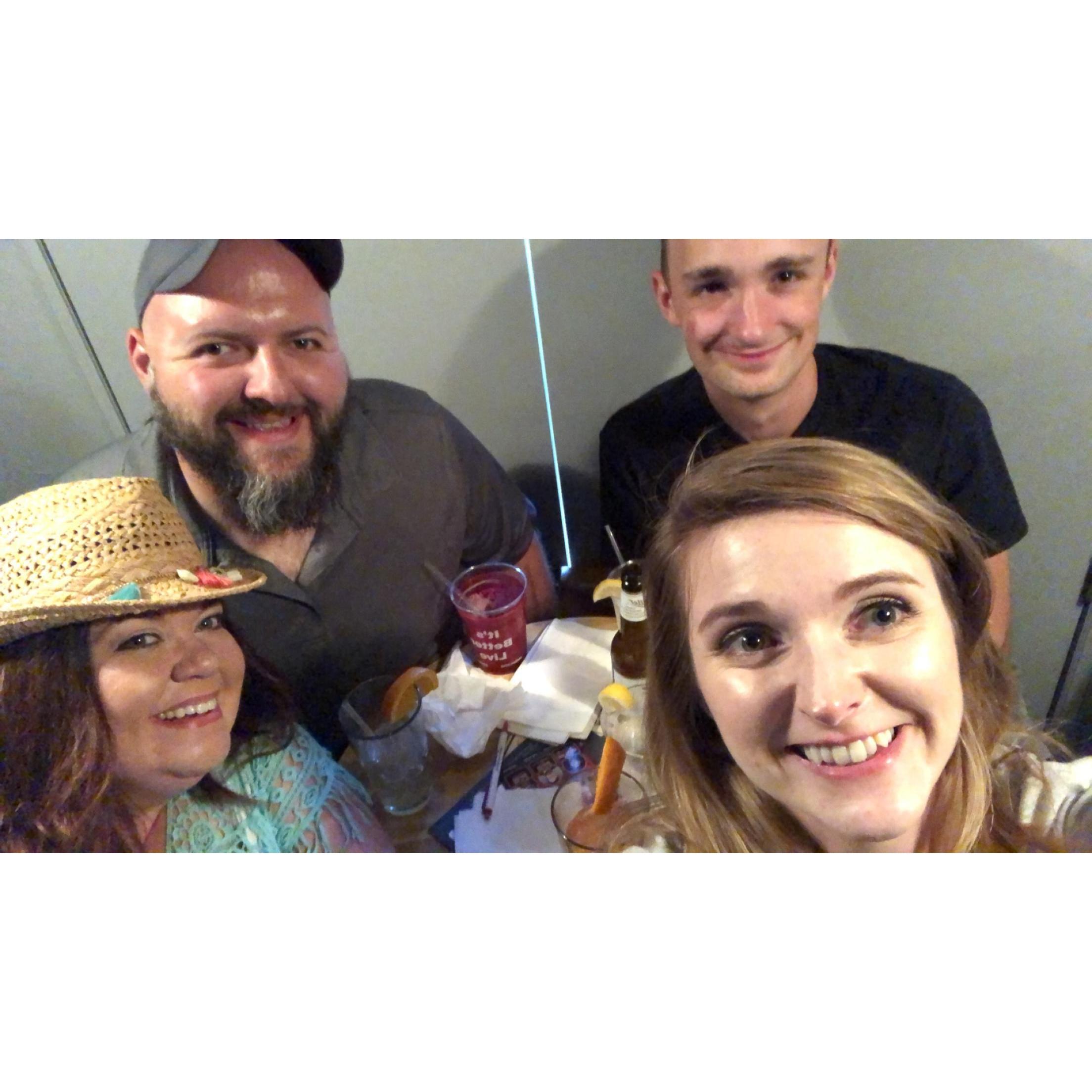 Christian and I with my brother and his wife. We were at Zanies Comedy bar in Nashville, TN. May 2019.