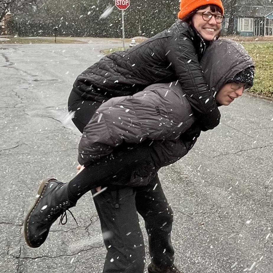 Enjoying ATL "snow"