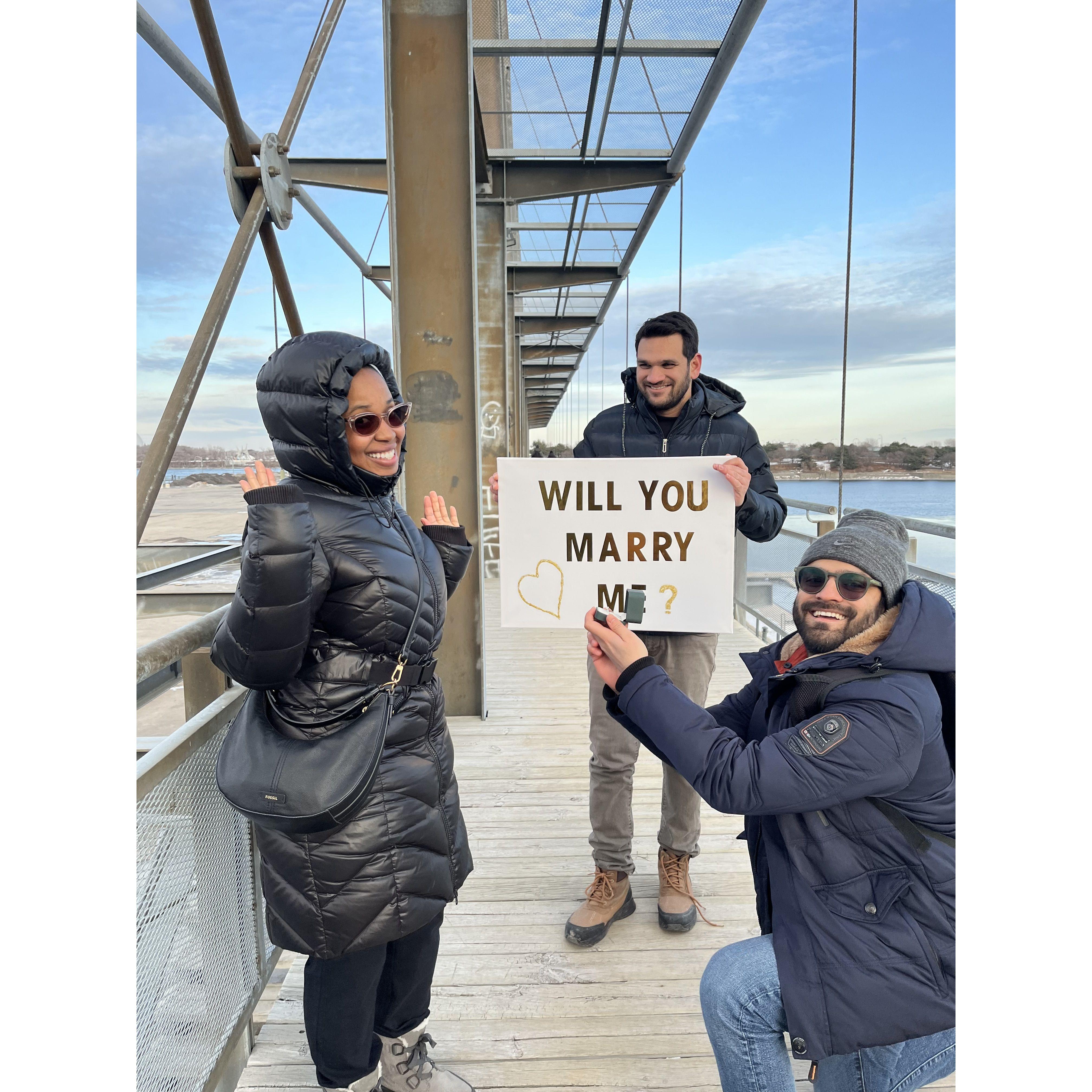 She said Yes!
