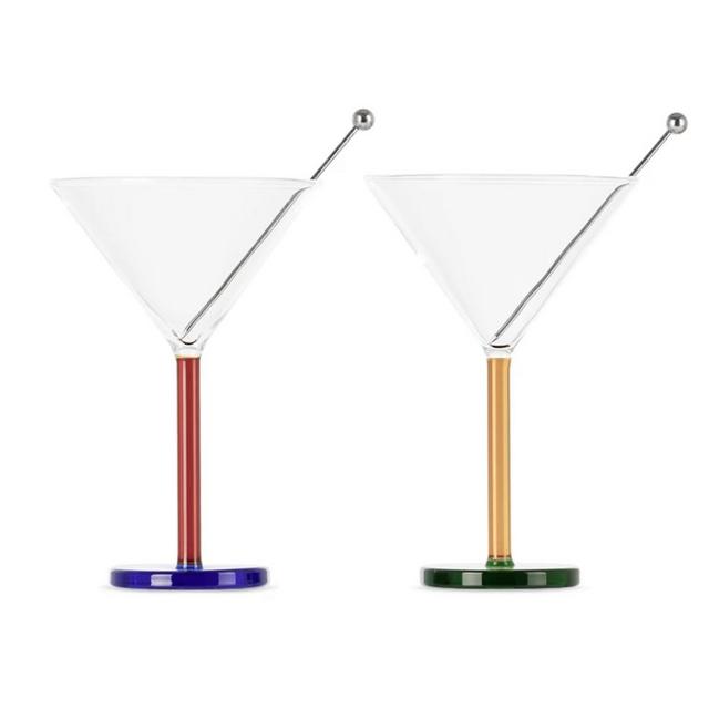 SOPHIE LOU JACOBSEN Multicolor Piano Cocktail Glass Set