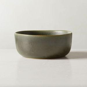 CB2 Drift Green Soup Bowl with Reactive Glaze