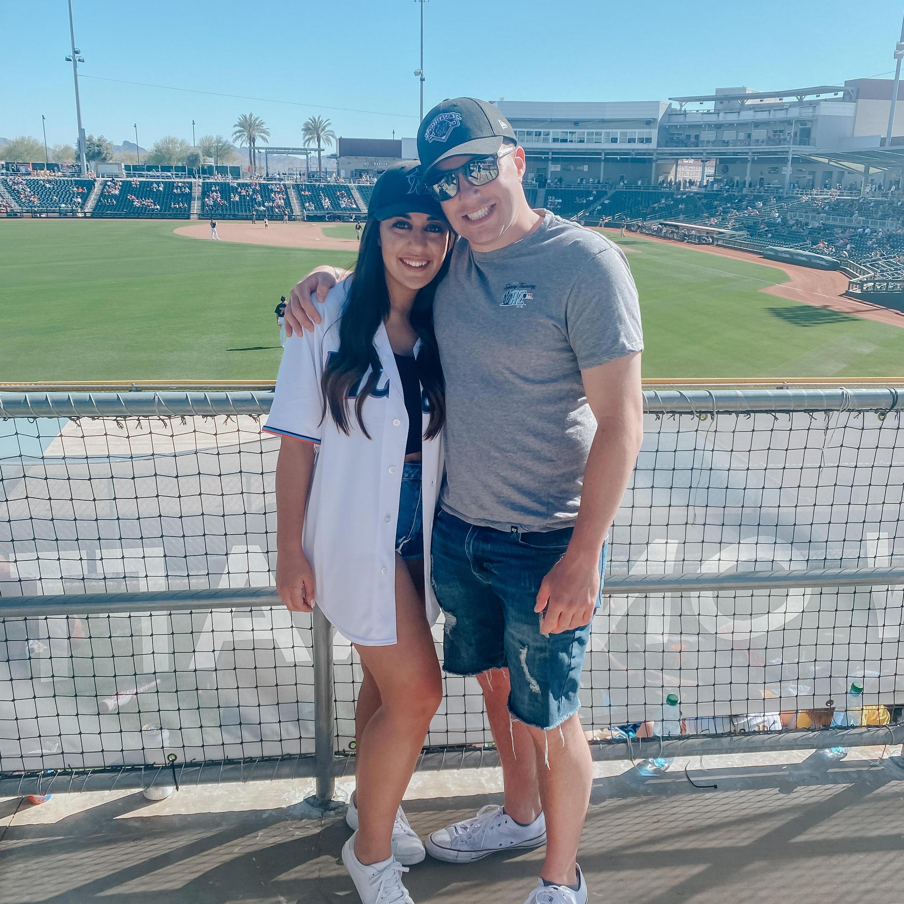 Fun fact: Baseball is Mike's favorite sport to watch! Madonna goes with him to all the games... only for beer and chicken fingers.