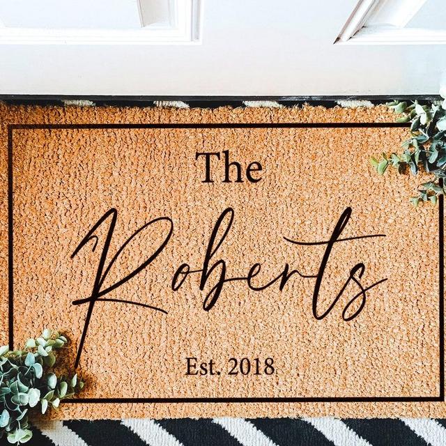 Custom Doormat | Personalized Door Mat | Size: Medium | Design A