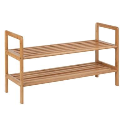Honey-Can-Do 8 Pair Natural/Bamboo Wood Shoe Rack