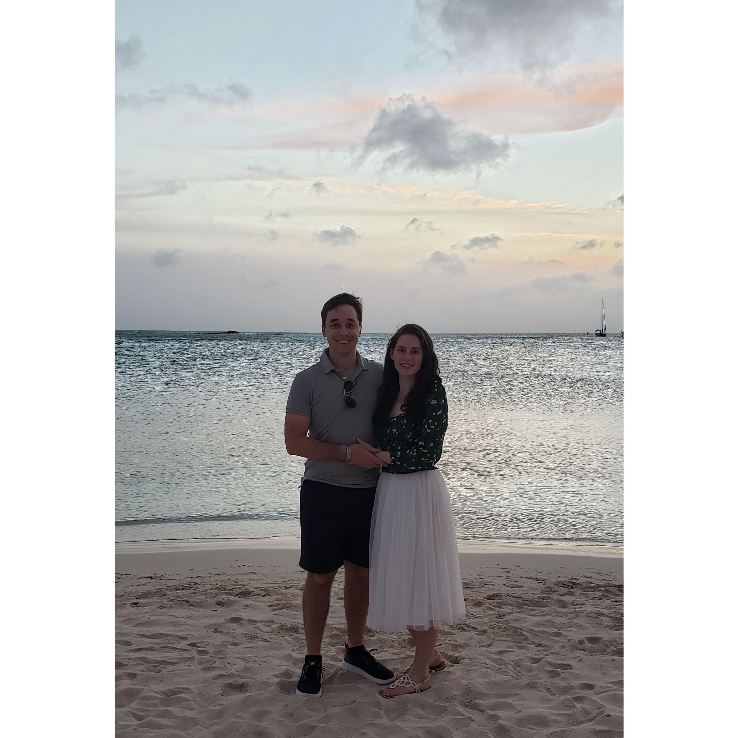 We took a trip to Aruba right after the car accident and right before we moved to Delaware for PA school in 2021.