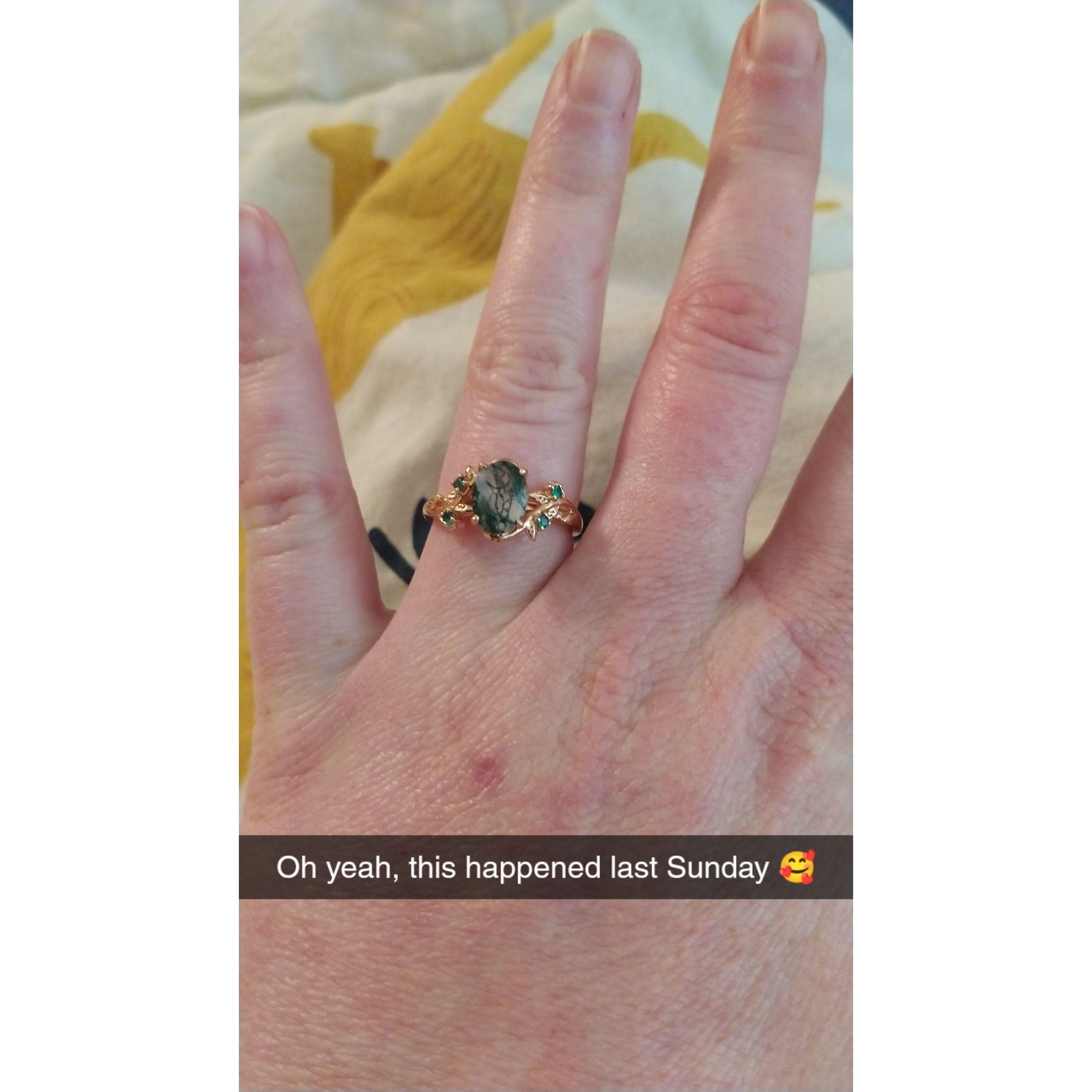 The gorgeous engagement ring that Michael picked out so perfectly for me.