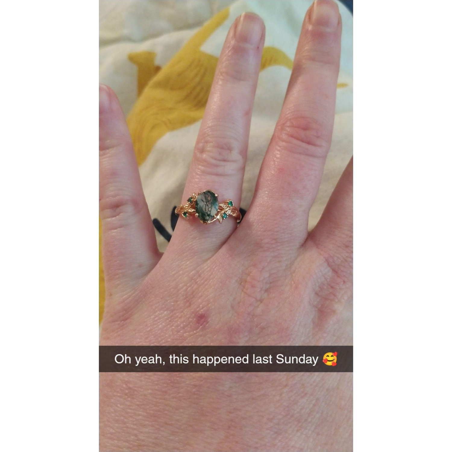 The gorgeous engagement ring that Michael picked out so perfectly for me.