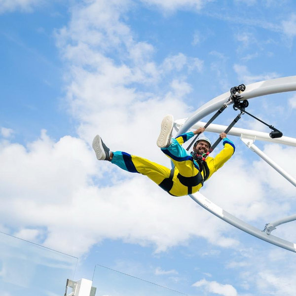 ON SHIP ACTIVITY: Crown's Edge (2 adults) — a fear-inducing challenge that's part skywalk, part ropes course, part thrill ride