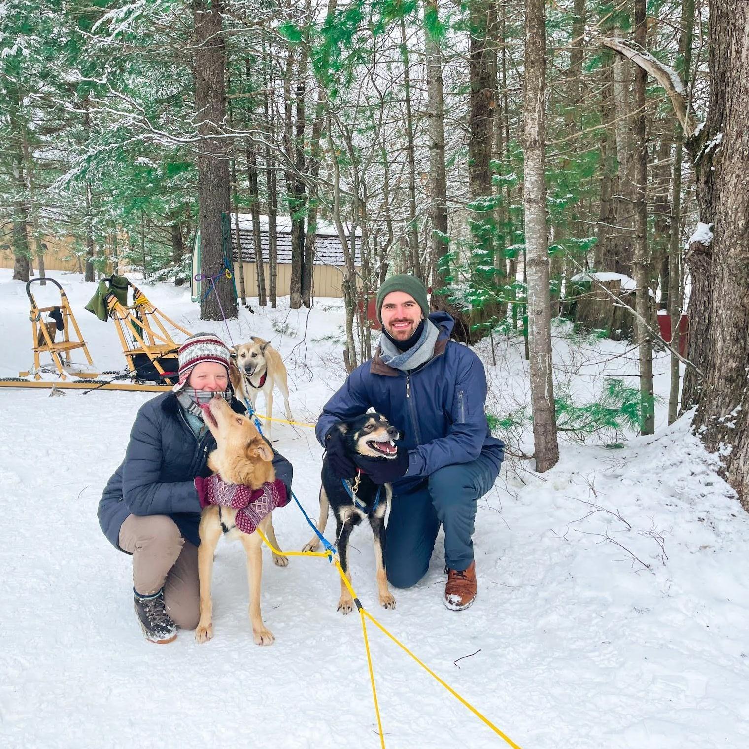 Dog sledding in the upper peninsula of Michigan