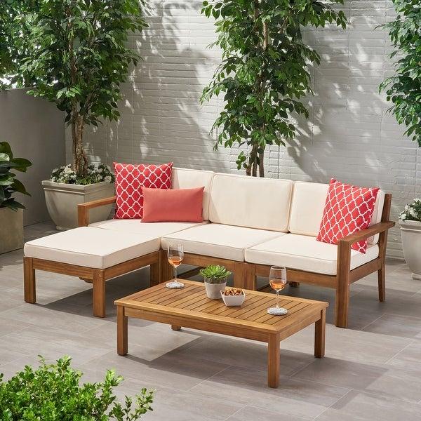 Santa Ana Acacia Outdoor 3-seat Sectional by Christopher Knight Home