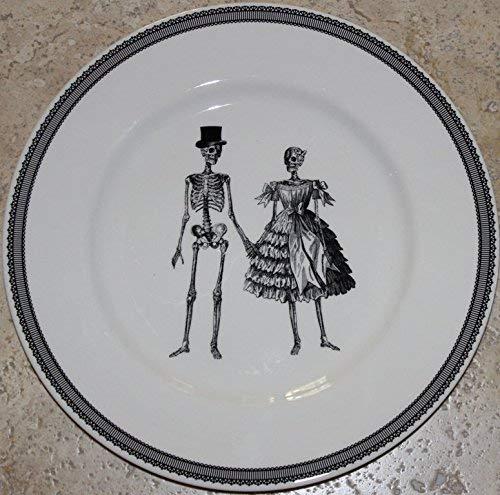 Royal Stafford Halloween Skeleton Couple Dinnerware - Set of 4 (RS Skeleton Dinner Plates)