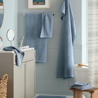 Everyday Textured Windowpane 6-Piece Bath Towel Set