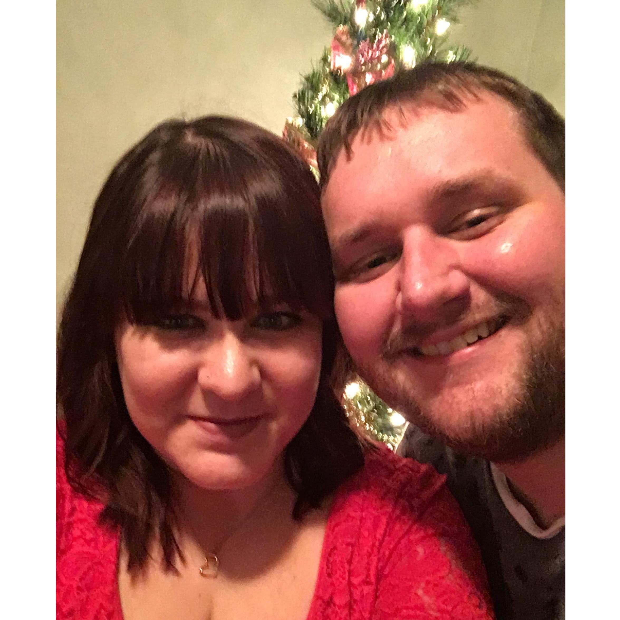 Before we headed out to Mike's office Christmas party at his old job