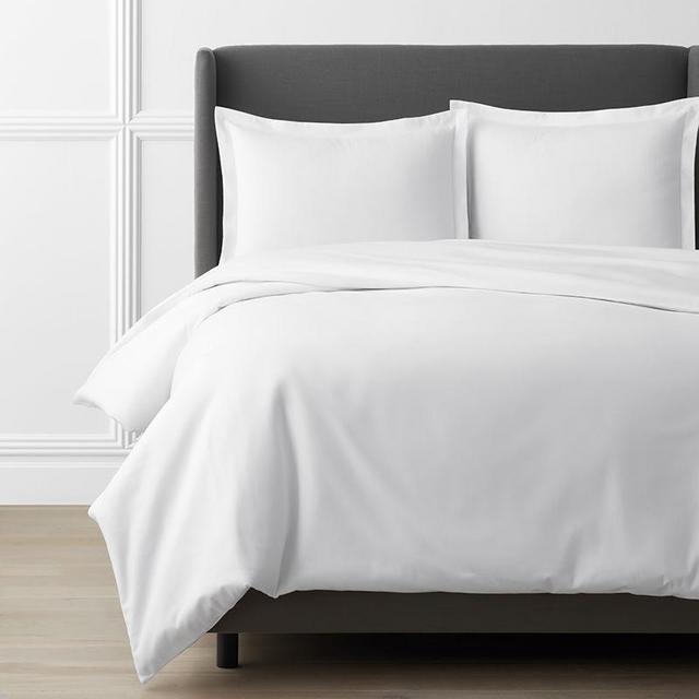 The Company Store - Legends Luxury Velvet Flannel Duvet Cover in White (King Size)