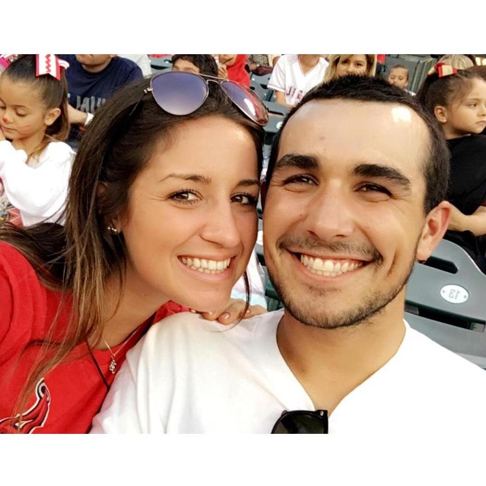 One of our first dates at an Angel game