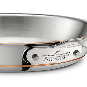 Groupe SEB - All-Clad 6112 SS Copper Core 5-Ply Bonded Dishwasher Safe Fry Pan / Cookware, 12-Inch, Silver