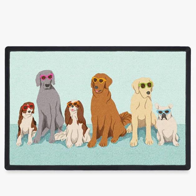 Gray Malin Dog's Day Out Blue Doormat | Ruggable