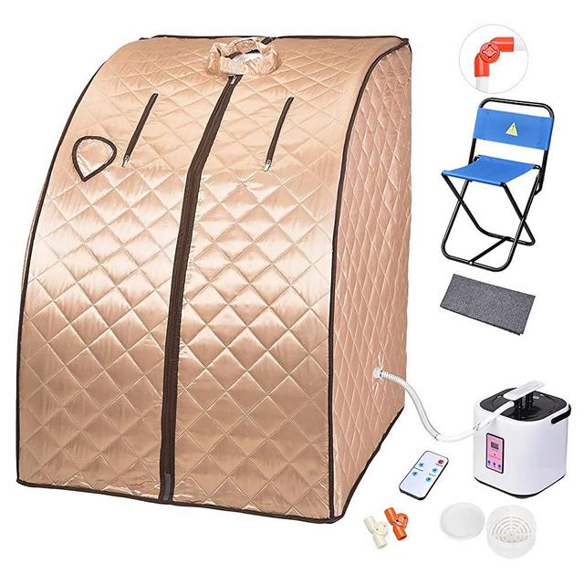 AW 2L Portable Steam Sauna Spa Full Body Sauna Tent Slim Reduce Weight Detox Therapy Home with Chair Remote