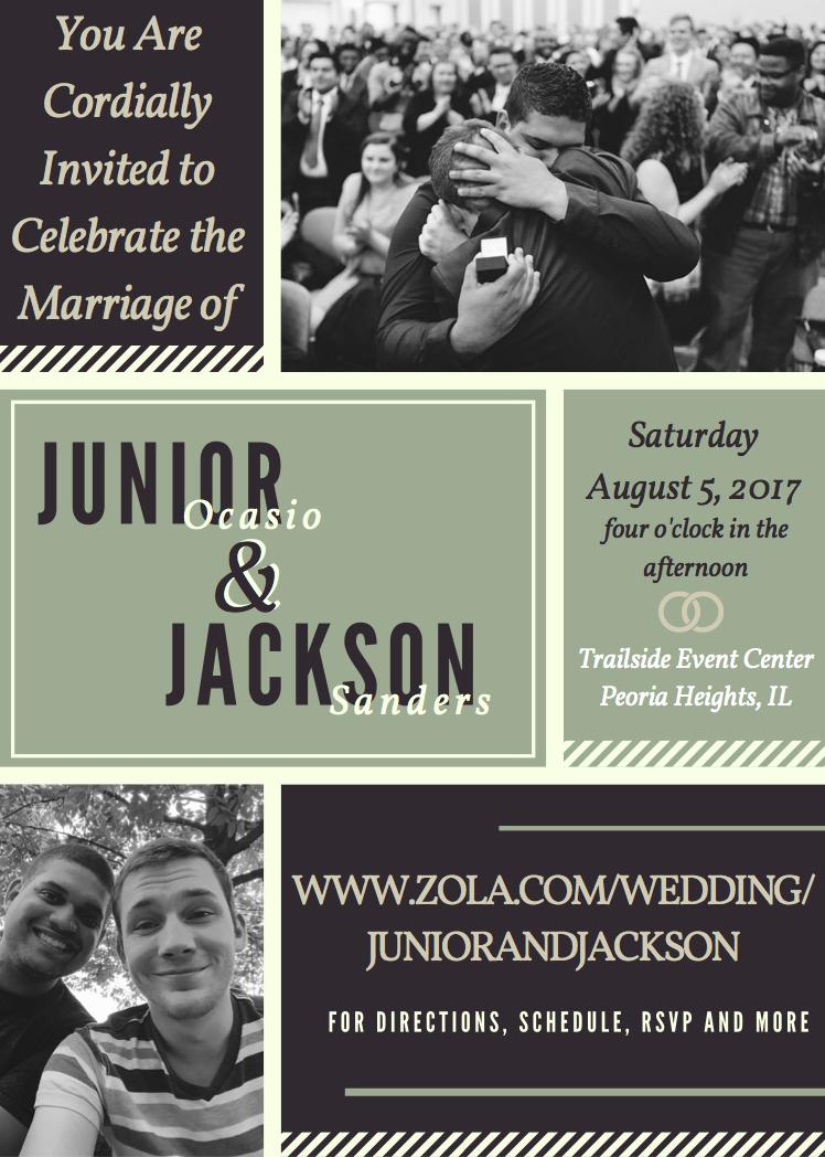 The Wedding Website of Junior Ocasio and Jackson Sanders