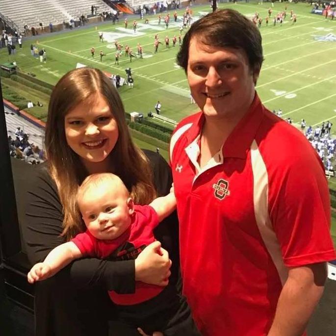 When we took our little guy to cheer on Mommy's high school play in the State Championship game.