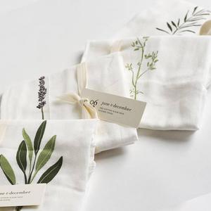 Garden Herb Towel Set : Set of 4 Flour Sack Cotton Tea Towels
