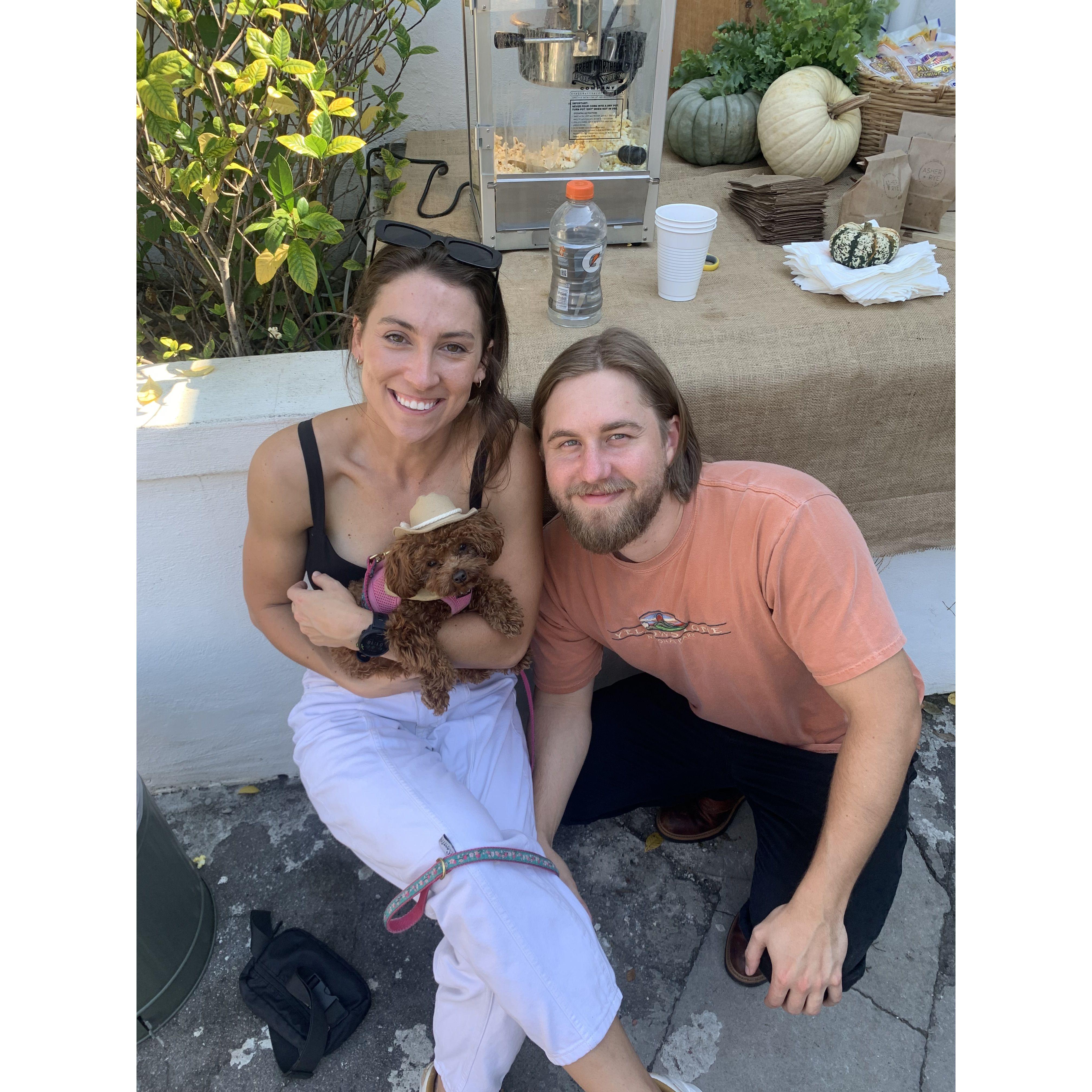 Pepper (Rachel and Jeff's child) got dressed up for Wag-o-Ween