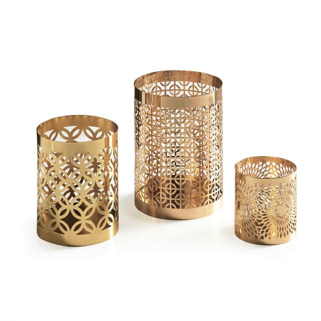 Danya B. Filigree Hurricanes in Gold (Set of 3)