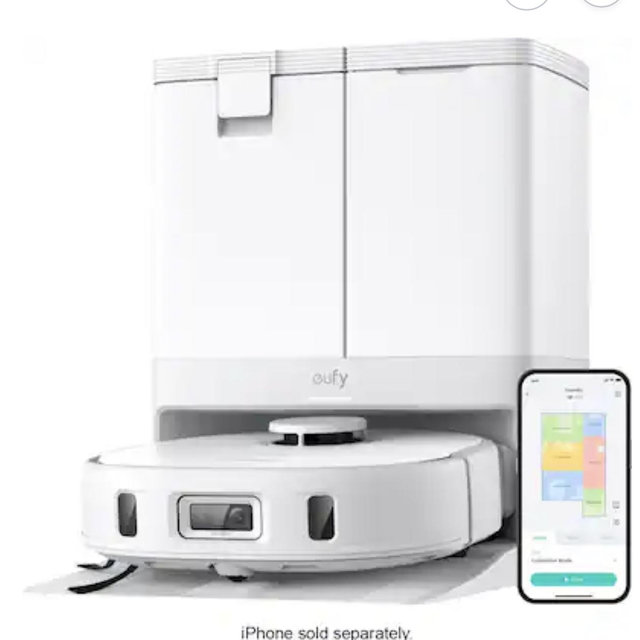 eufy - X10 Pro Omni Wi-Fi Connected Robot Vacuum & Mop with Self Washing and Self Drying Auto Empty Station - White