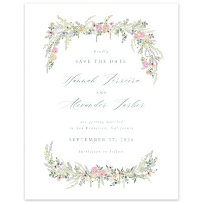 White Wedding Digital Save the Date - Dinan Portrait