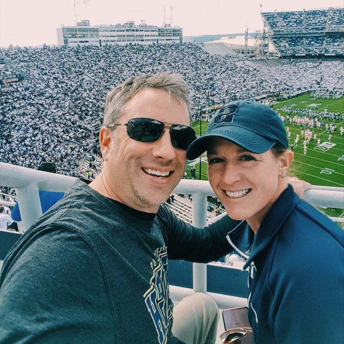 Penn State game - look at Jeff’s smile. He loves every minute of it!!
