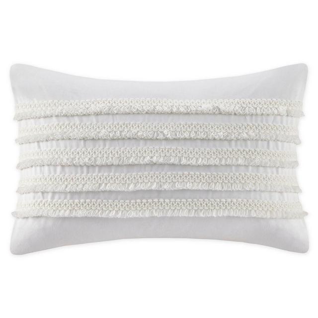 IINK+IVY Daria Oblong Throw Pillow in Ivory