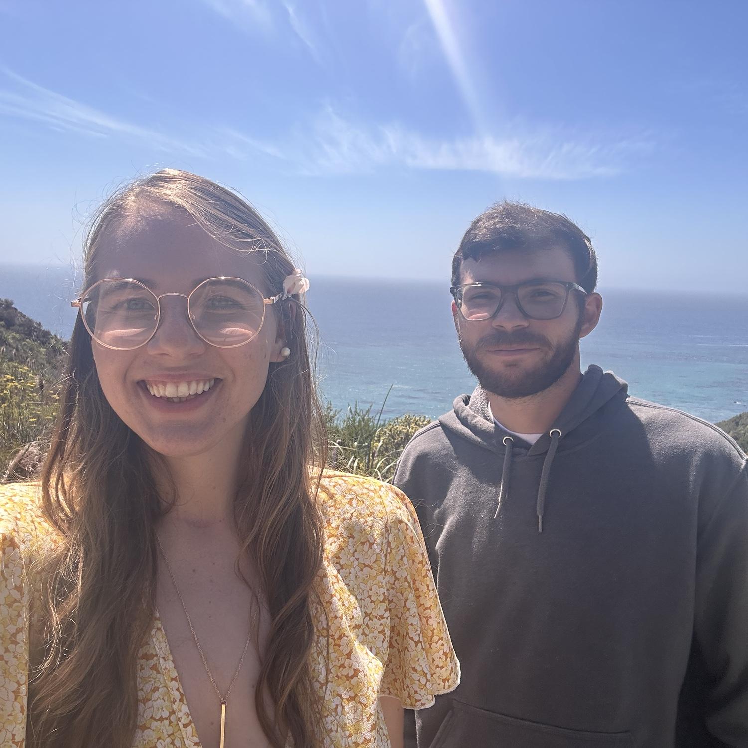 At the cabins we stayed at in Big Sur for the engagement