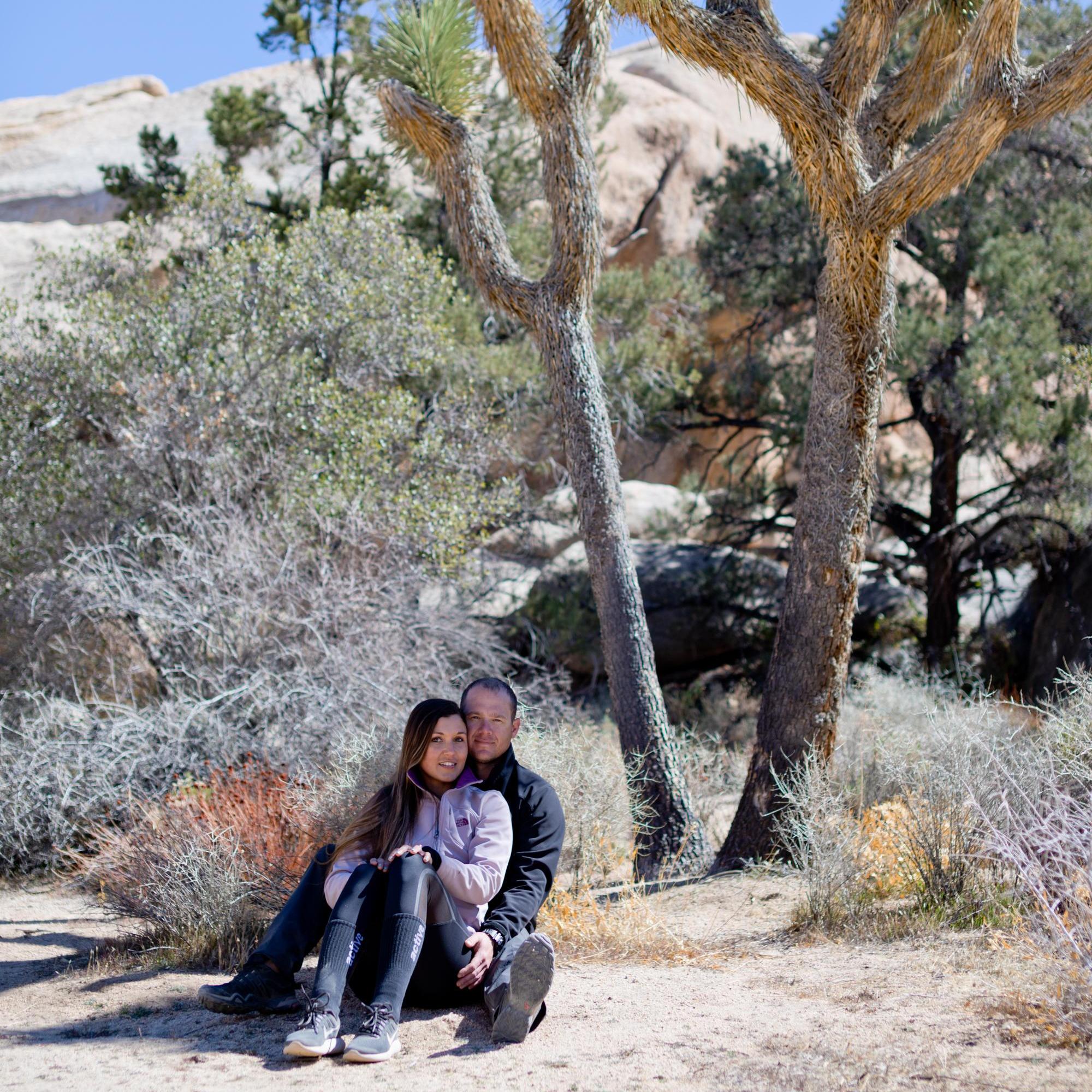 Happily ever after! Laying under a Joshua Tree! Our special place! I love you for planning the best engagement in the world! You are amazing and we will forever make each other happy!