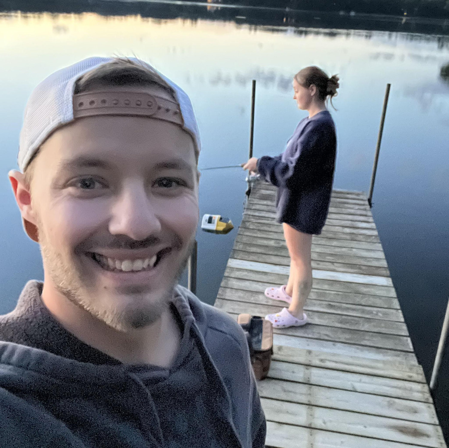 We caught lots of baby bass that night