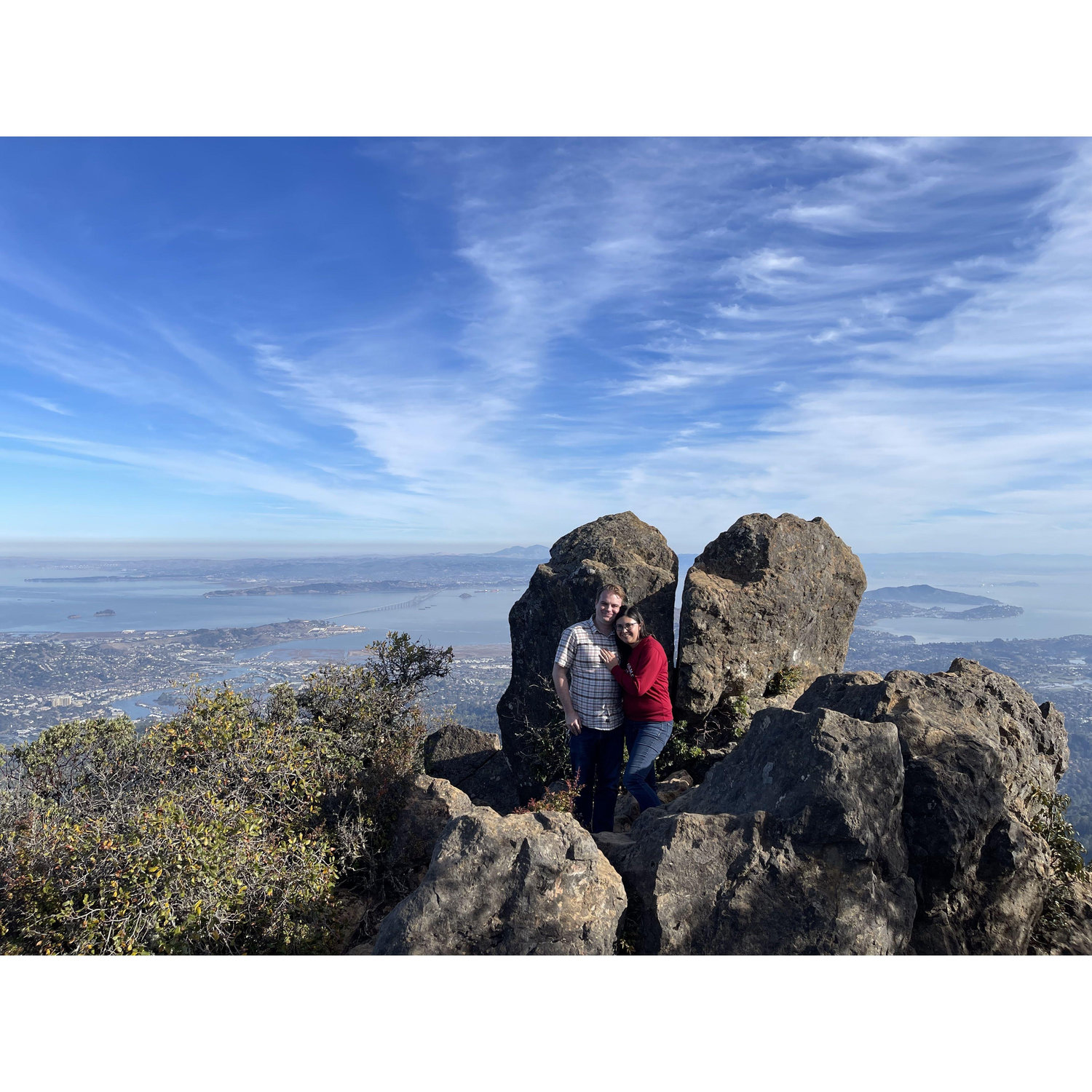 Surprise proposal at the top of Mt. Tam!