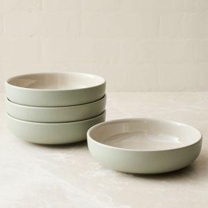 Kaloh Stoneware Pasta Bowl Sets - Celedon