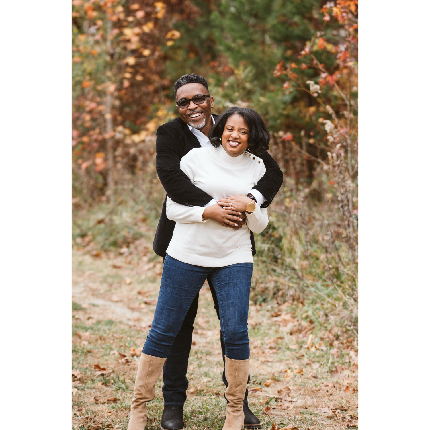 His favorite shot because he surprised me with the hug.
