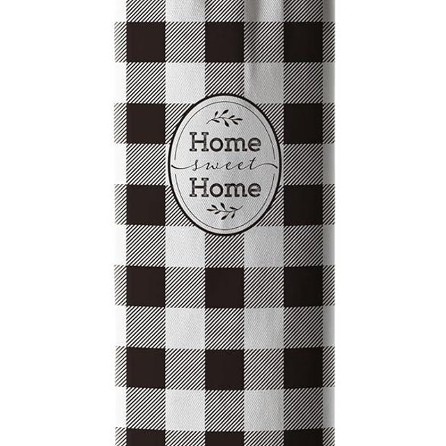 Hglian Plastic Grocery Bag Holder,Black and White Checked Grocery Shopping Bags Organizer Dispenser,Buffalo Plaid Storage Bag,Farmhouse Kitchen Decor-Extra Large