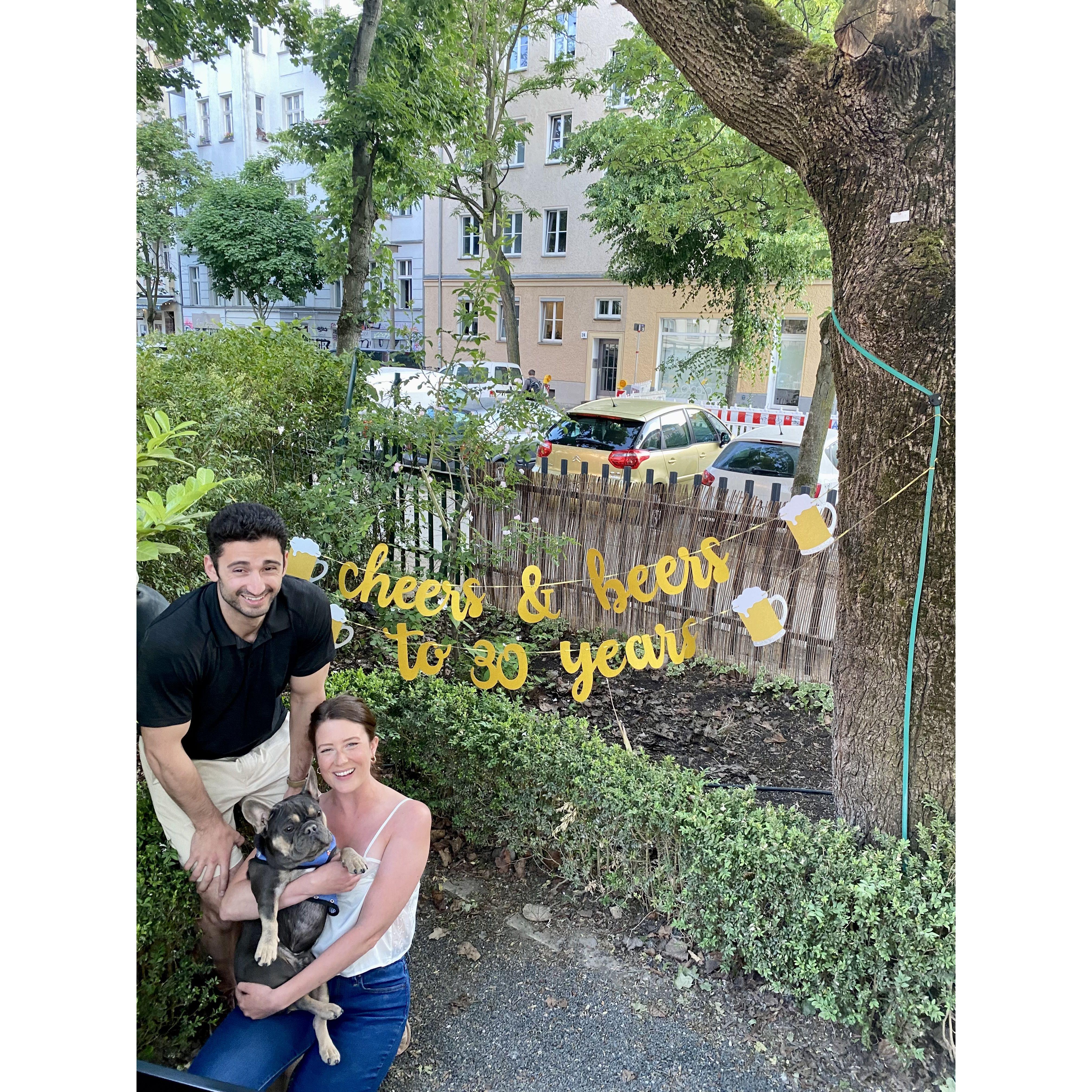 Bre's birthday celebration at our local biergarten in Berlin. June 2023 🍺